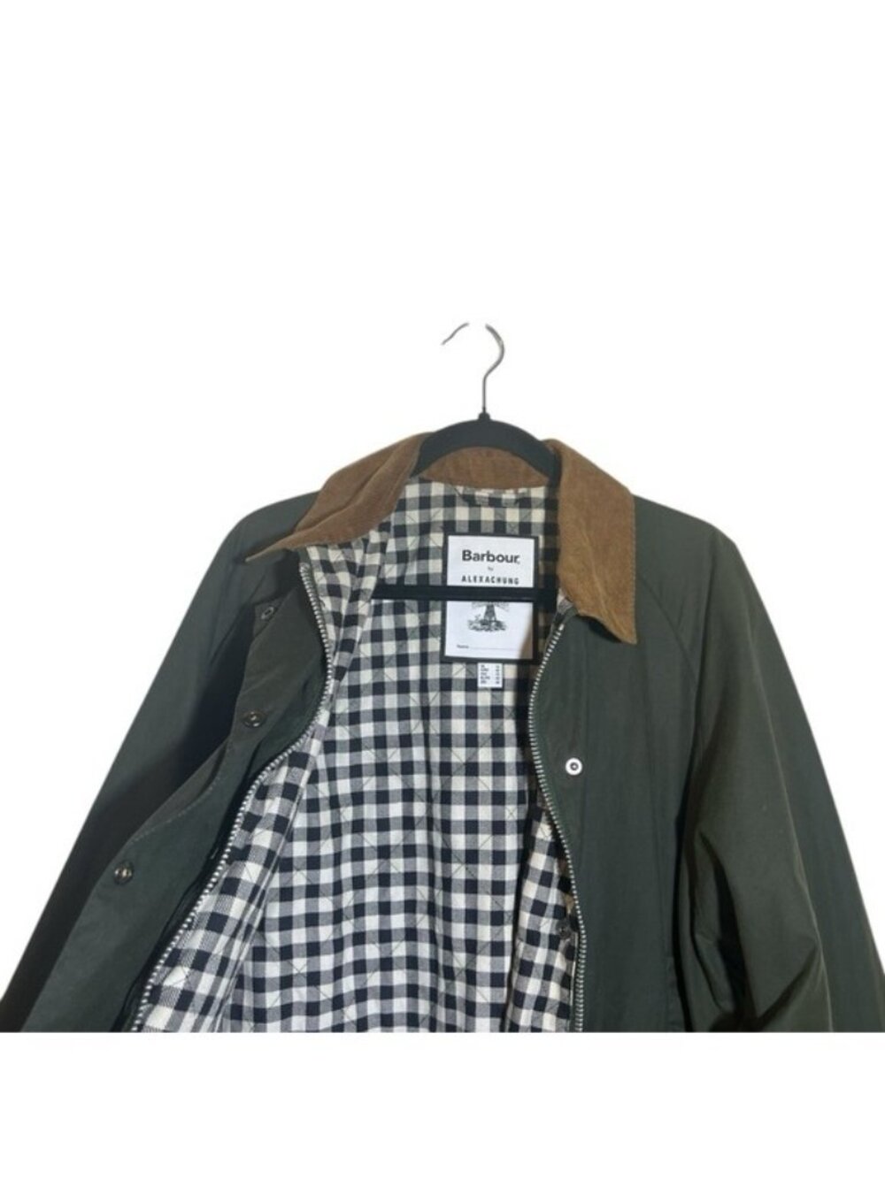 Barbour by AlexaChung Green Edith Waxed Jacket US 8 - Picture 9 of 15